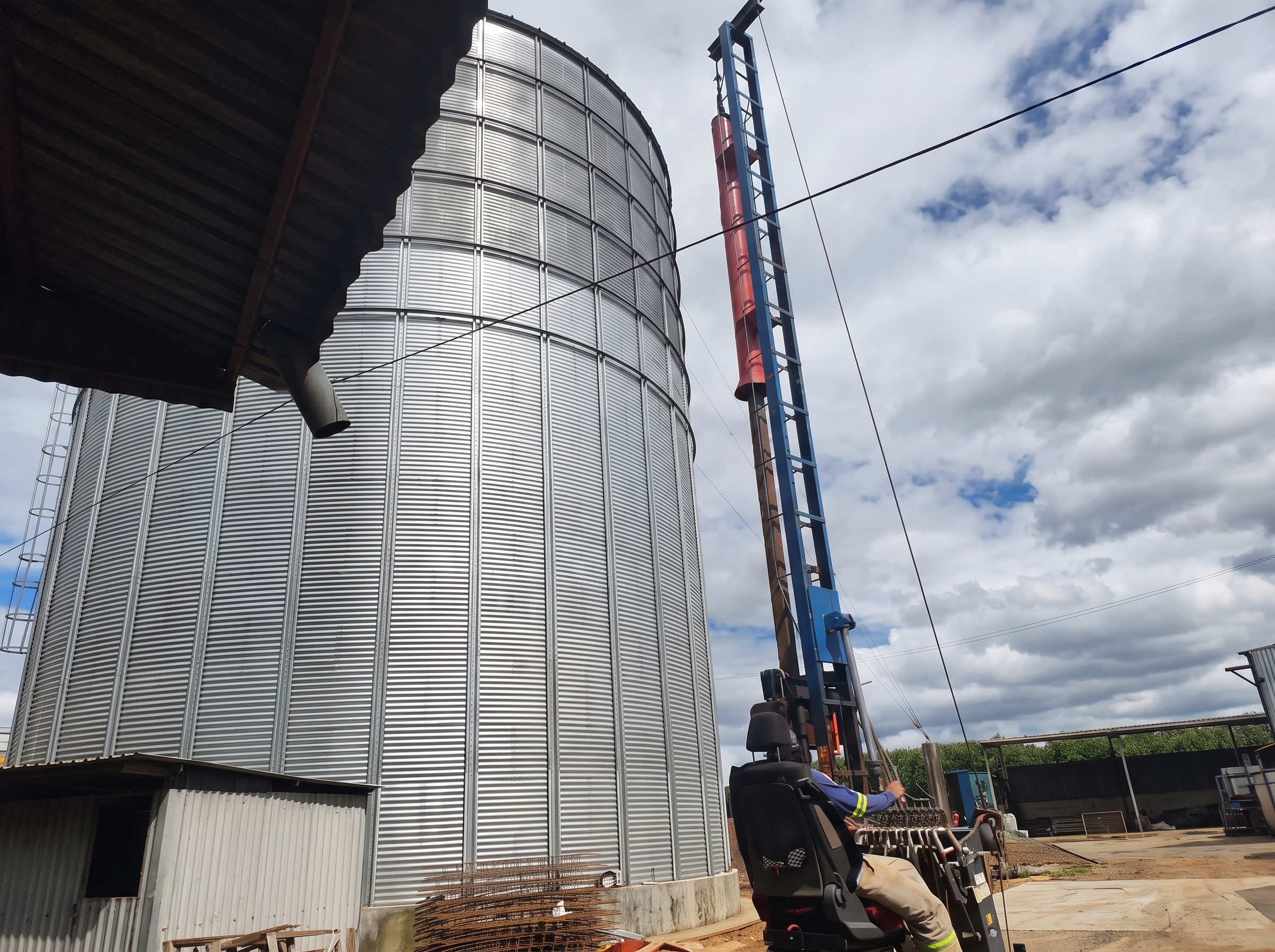 Foto da obra Base para silo metálico 80t — entressafra cumprida